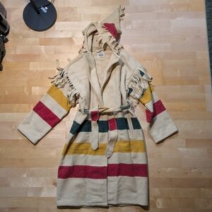 Vintage Woolrich Capote Fringe Blanket Coat
